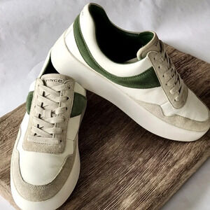 || VINCE || Warren retro sneaker, platform, lace ups, leather, suede